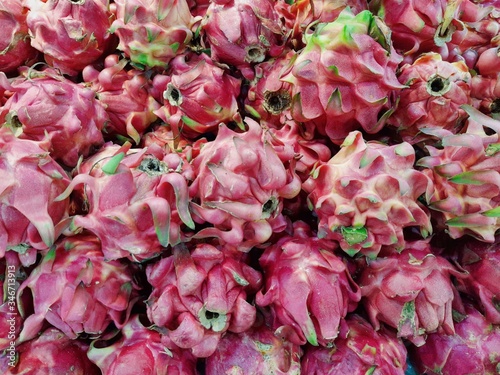Fototapeta Naklejka Na Ścianę i Meble -  Red dragon fruit from Asia