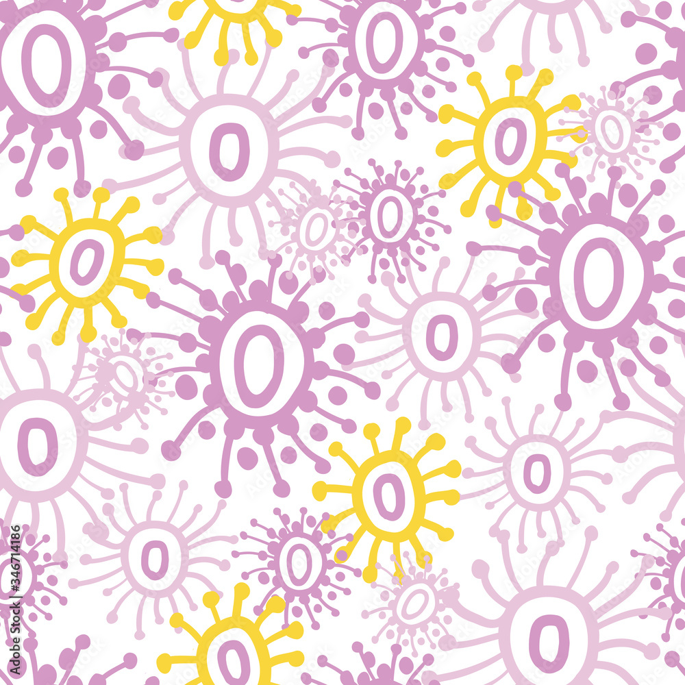 Abstract bursts pastel seamless pattern print