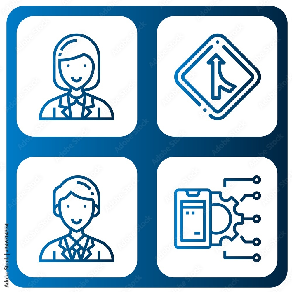 integration icon set integration icon set