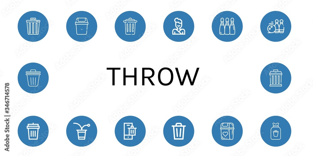 throw icon set throw icon set