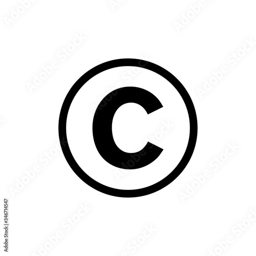 copyright icon vector design template