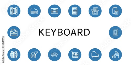 Set of keyboard icons