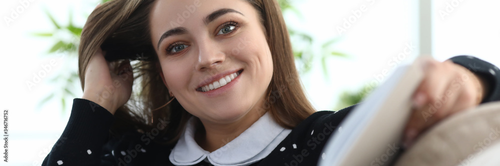 Charming features of pretty woman Charming features of pretty woman