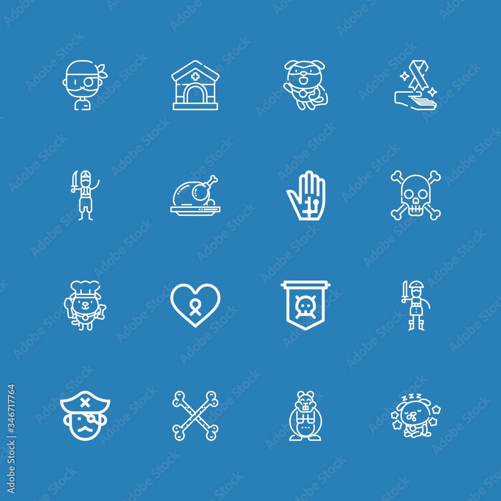 Editable 16 bone icons for web and mobile Editable 16 bone icons for web and mobile