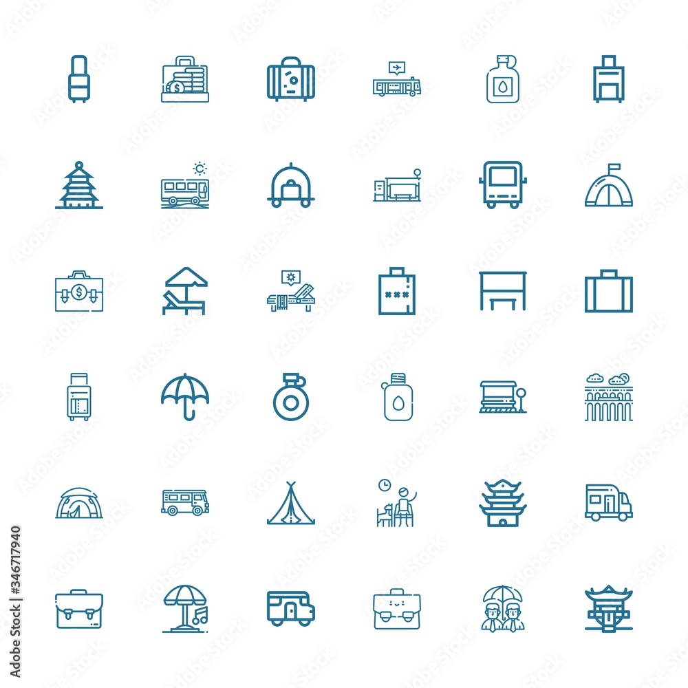 Editable 36 tourist icons for web and mobile Editable 36 tourist icons for web and mobile