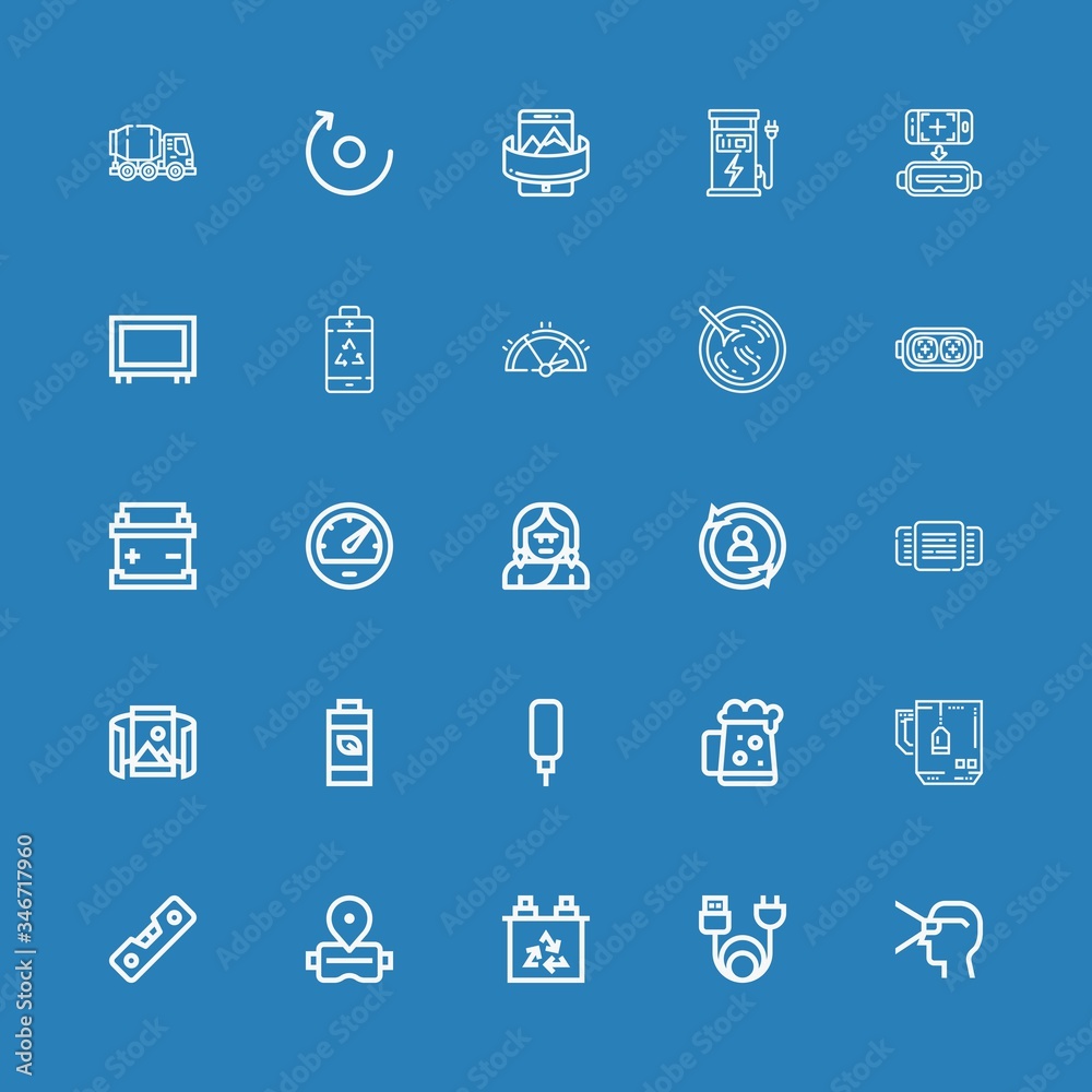 Editable 25 full icons for web and mobile