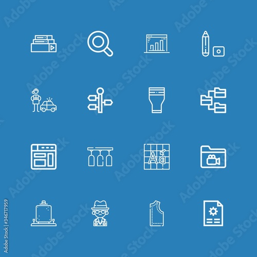 Editable 16 search icons for web and mobile