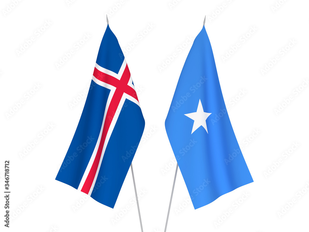 Somalia and Iceland flags