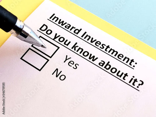 One person is answering question about inward investment.