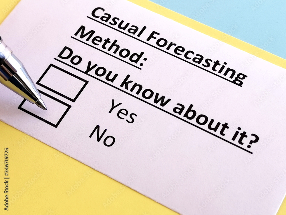 One person is answering quetion about casual forecasting method. One person is answering quetion about casual forecasting method.