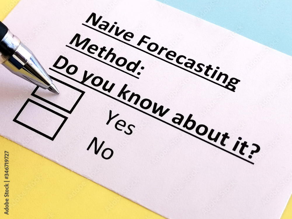 One person is answering quetion about naive forecasting method.