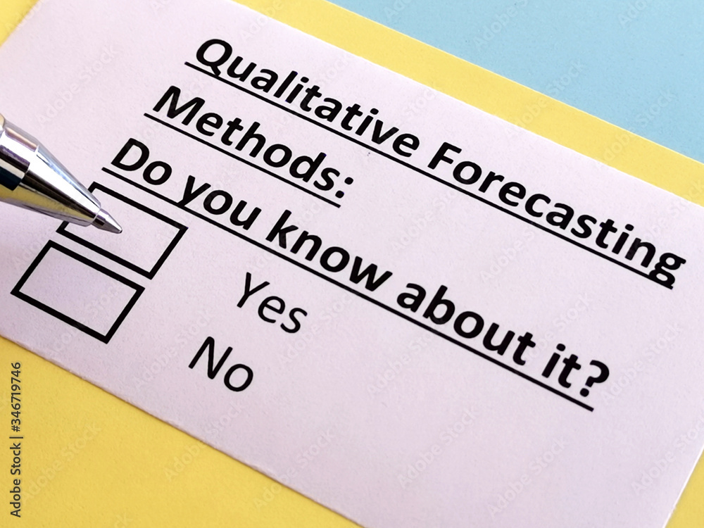 One person is answering quetion about qualitative forecasting methods.