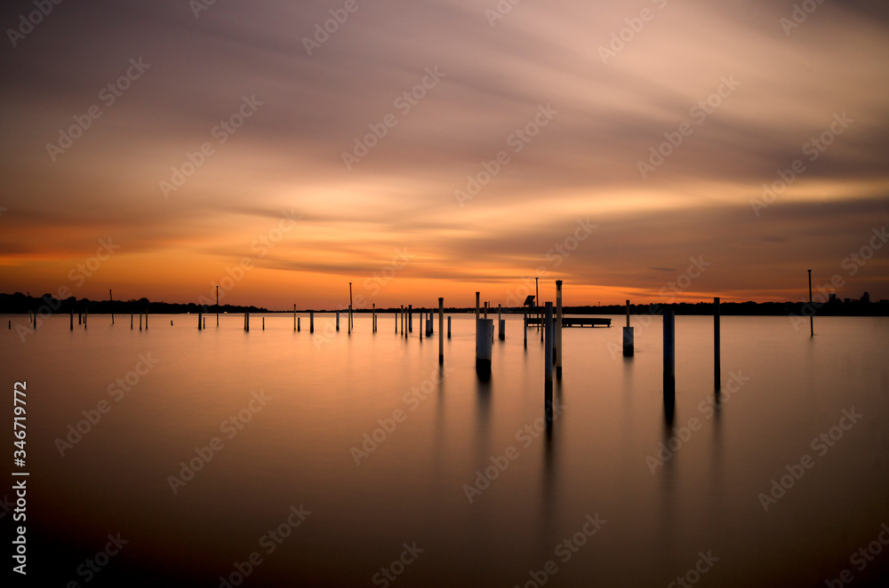 sunset at the pier