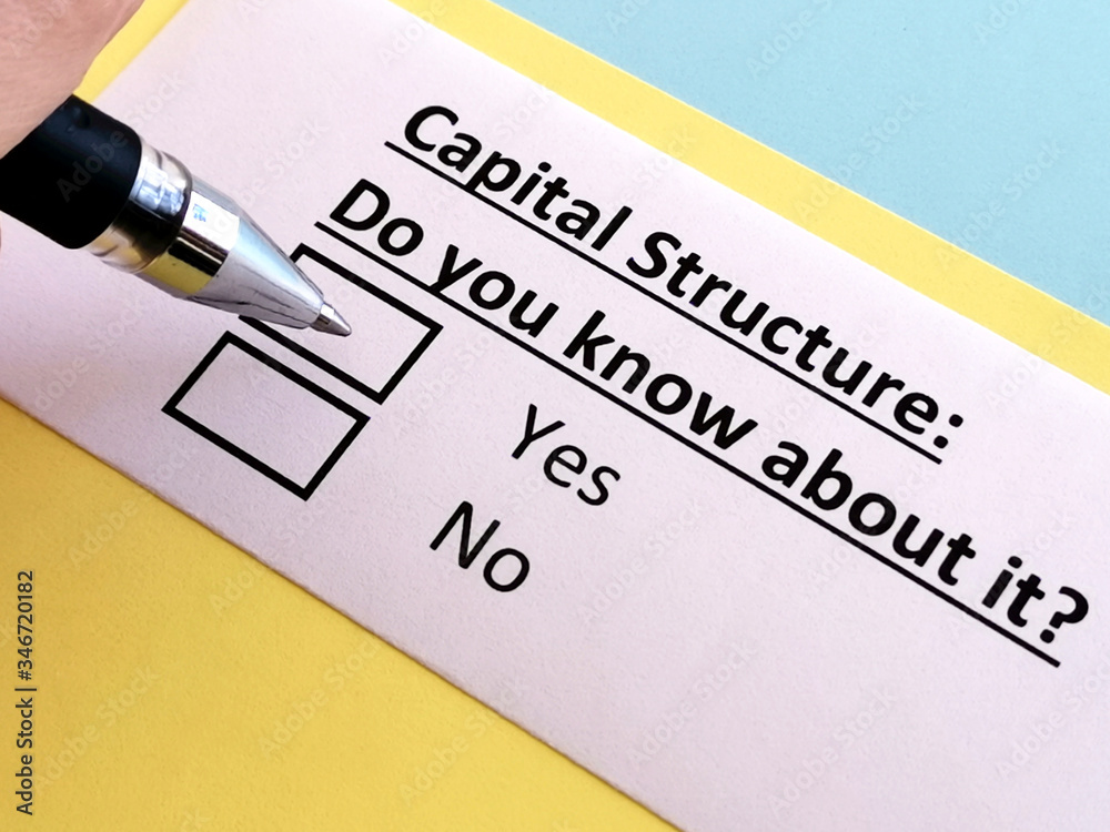 One person is answering question about capital structure. One person is answering question about capital structure.
