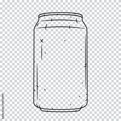 Aluminum can isolated on a transparent background.