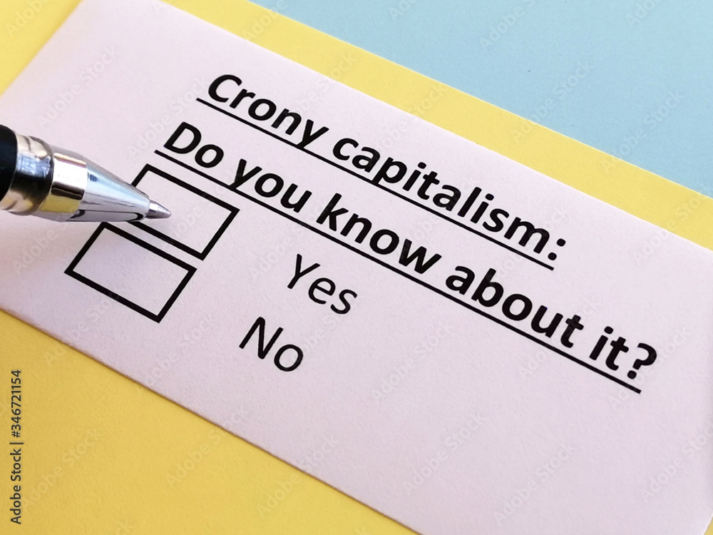One person is answering quetion about crony capitalism One person is answering quetion about crony capitalism