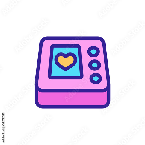 electric medical blood pressure monitor icon vector. electric medical blood pressure monitor sign. color symbol illustration