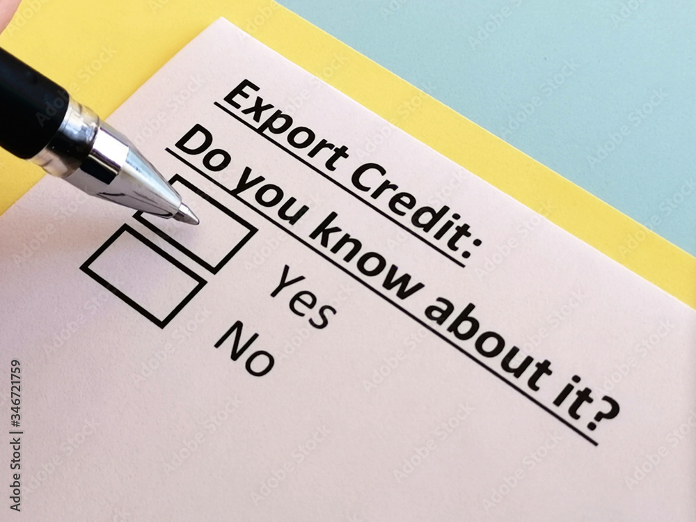 One person is answering quetion about export credit. One person is answering quetion about export credit.