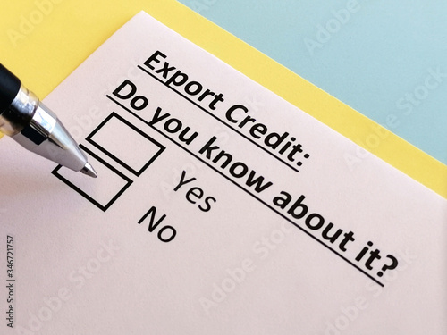 One person is answering quetion about export credit. photo