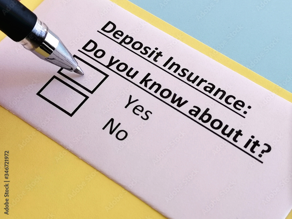 One person is answering quetion about deposit insurance. One person is answering quetion about deposit insurance.