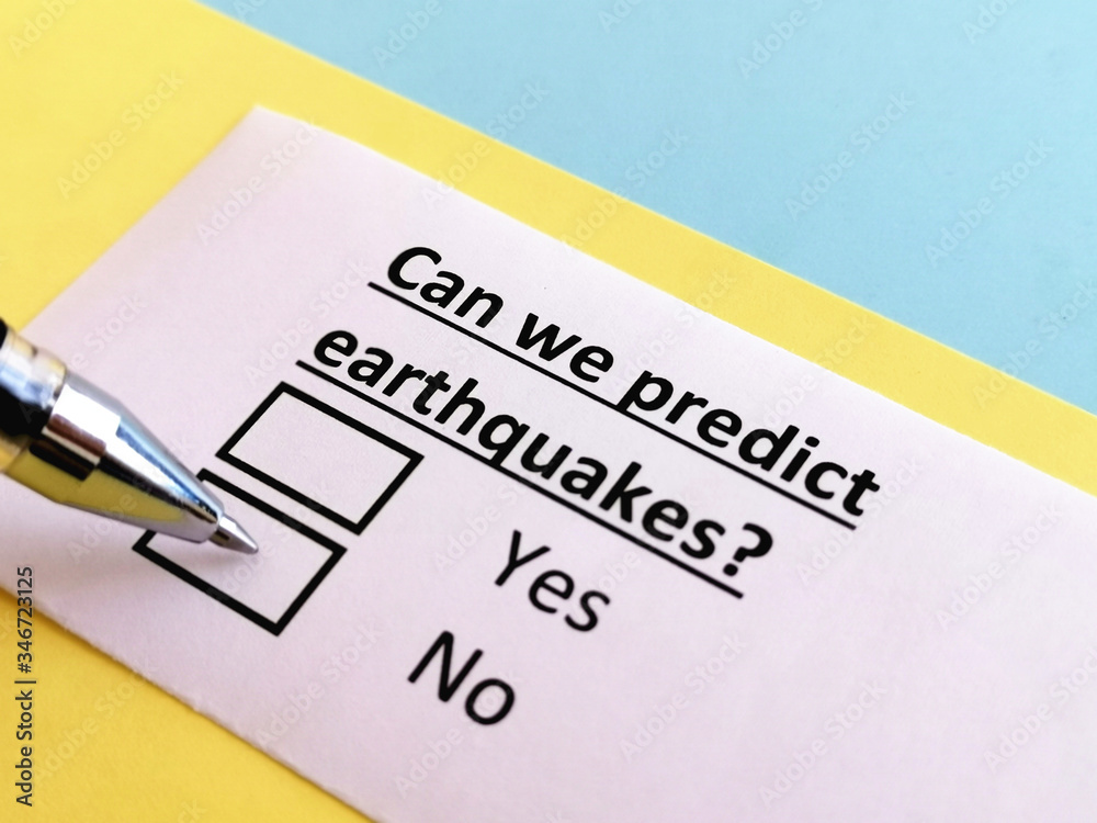 One person is answering question about earthquakes. One person is answering question about earthquakes.