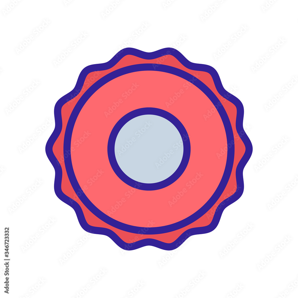 ruffle rubber ring icon vector. ruffle rubber ring sign. color symbol illustration ruffle rubber ring icon vector. ruffle rubber ring sign. color symbol illustration