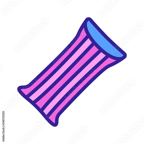 pool inflatable mattress icon vector. pool inflatable mattress sign. color symbol illustration