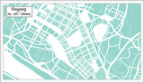 Goyang South Korea City Map in Retro Style. Outline Map.