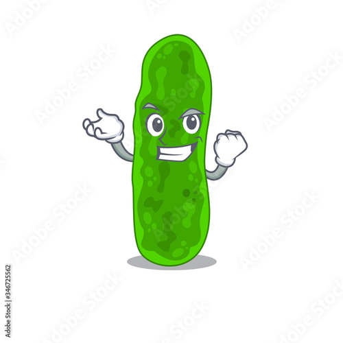 A dazzling legionella micdadei mascot design concept with happy face