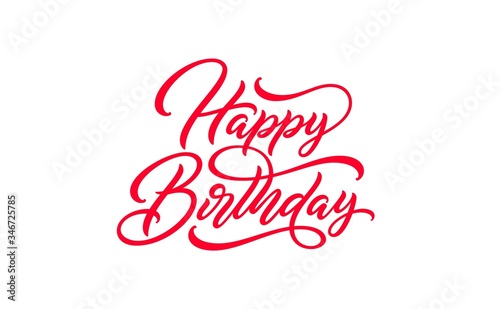 Photography Happy Birthday hand drawn lettering