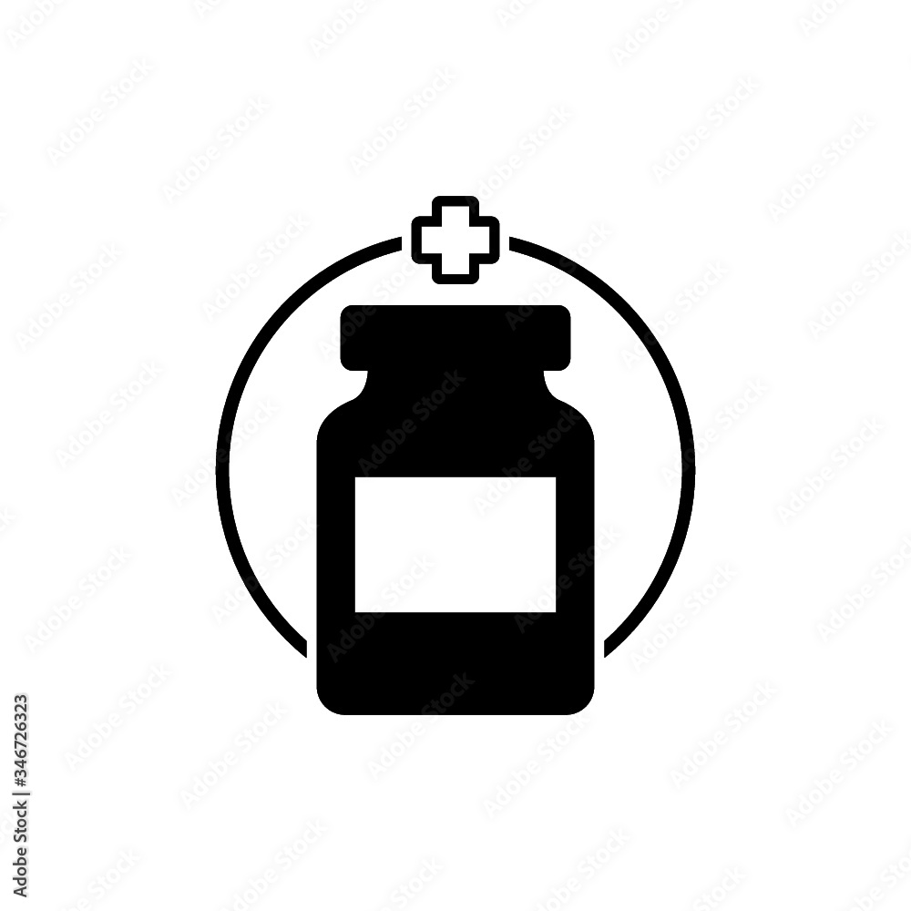 Medicine bottle icon isolated on white background Medicine bottle icon isolated on white background