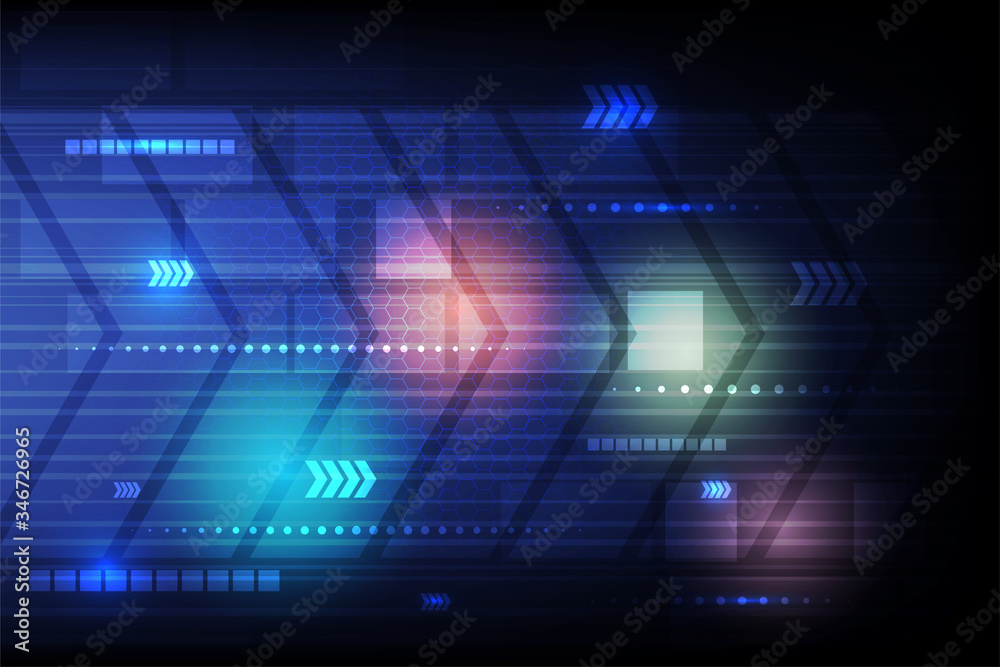 Abstract technology blue background Hi-tech arrow communication concept innovation as modern Abstract technology blue background Hi-tech arrow communication concept innovation as modern