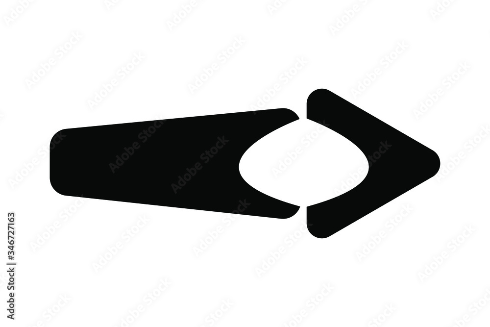 EPS 10 vector. A flat arrow vector icon. Good for projects. EPS 10 vector. A flat arrow vector icon. Good for projects.