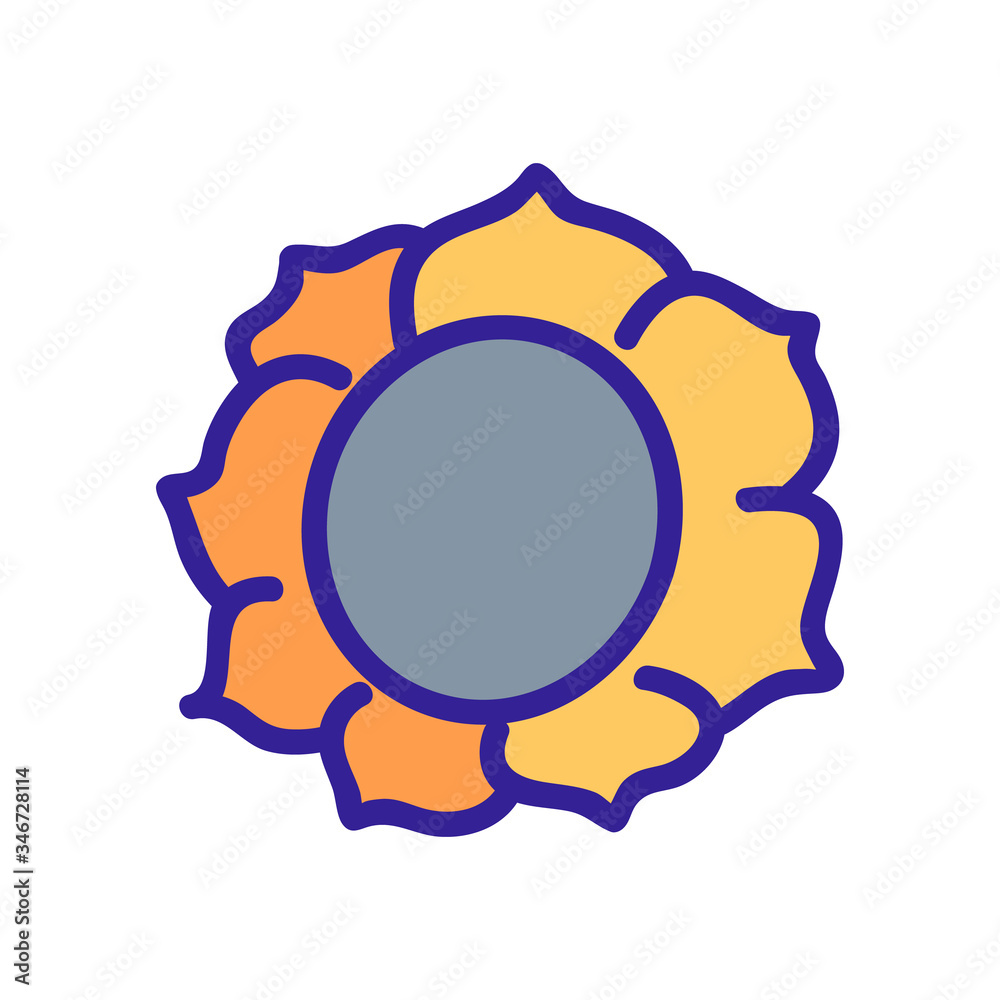 sunflower flower plant icon vector. sunflower flower plant sign. color symbol illustration sunflower flower plant icon vector. sunflower flower plant sign. color symbol illustration