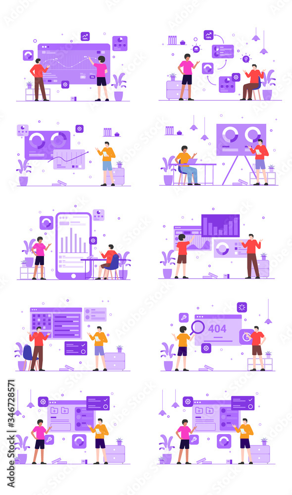 Modular Illustration kit for data anlysis Modular Illustration kit for data anlysis