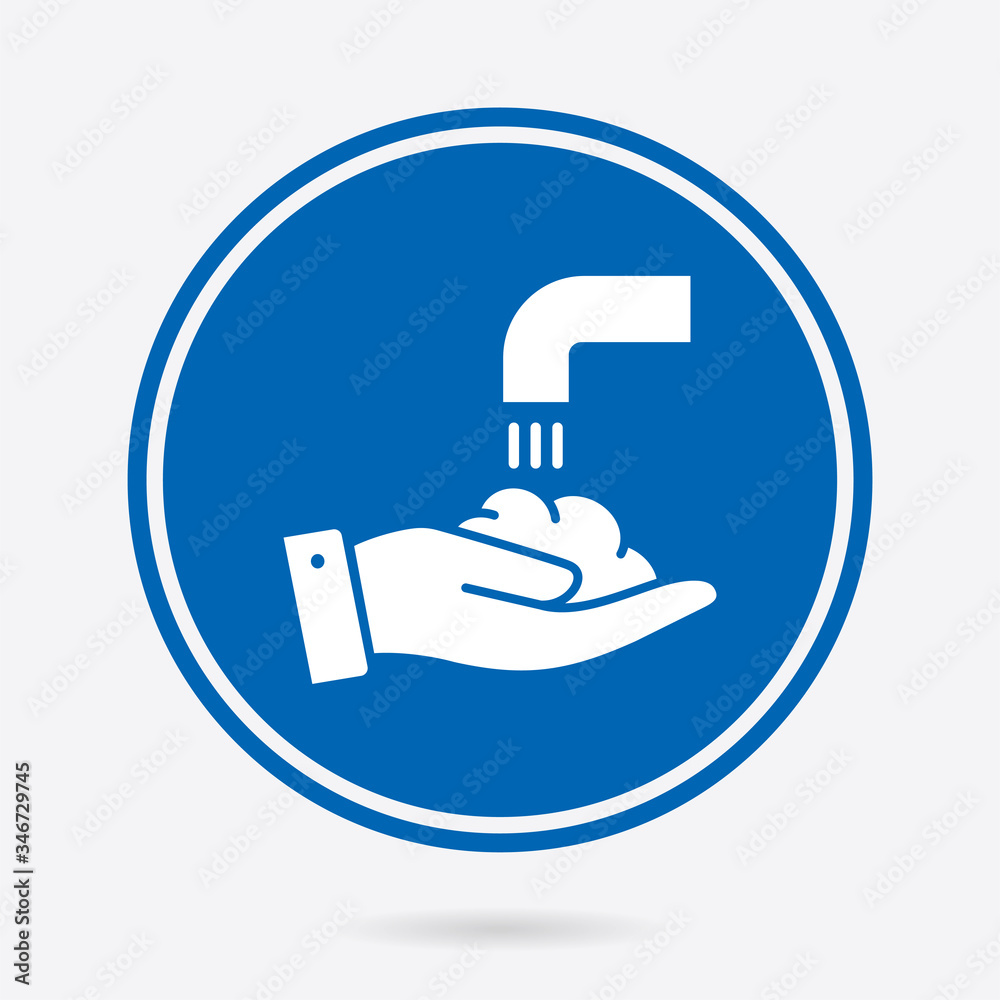Hand washing - vector icon. Illustration isolated. Simple pictogram. Hand washing - vector icon. Illustration isolated. Simple pictogram.