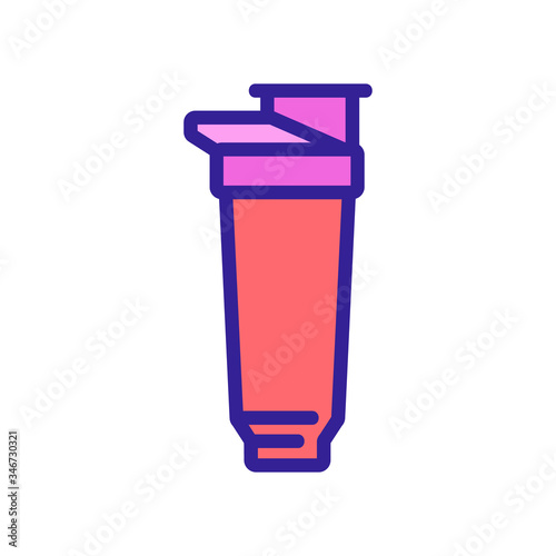 shaking auxiliary glass shaker icon vector. shaking auxiliary glass shaker sign. color symbol illustration