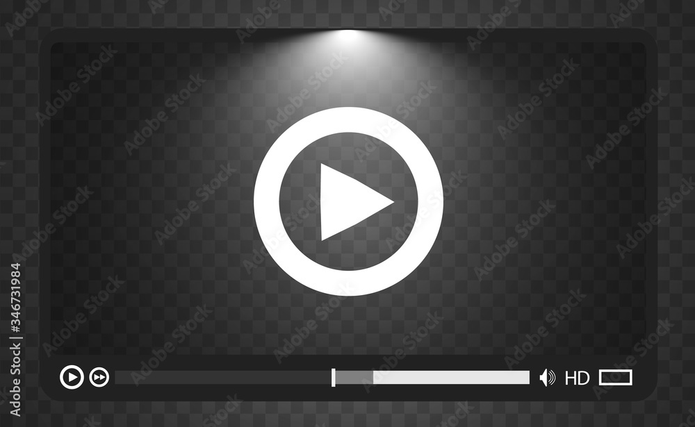 Video media player.Interface for web and mobile apps.Vector illustration,EPS10. Video media player.Interface for web and mobile apps.Vector illustration,EPS10.