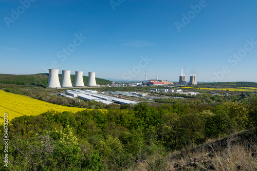 Panoramic view of Nuclear power plant Mochovce.