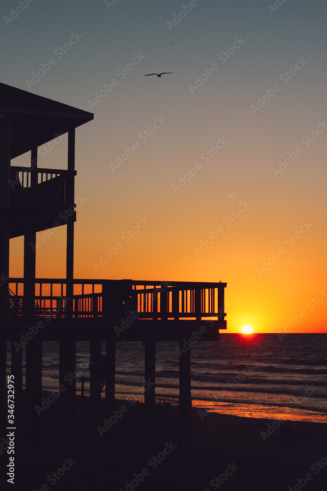 sunset on the beach