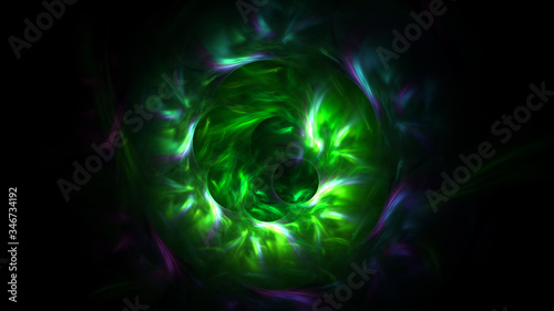 3D rendering abstract colorful fractal light background