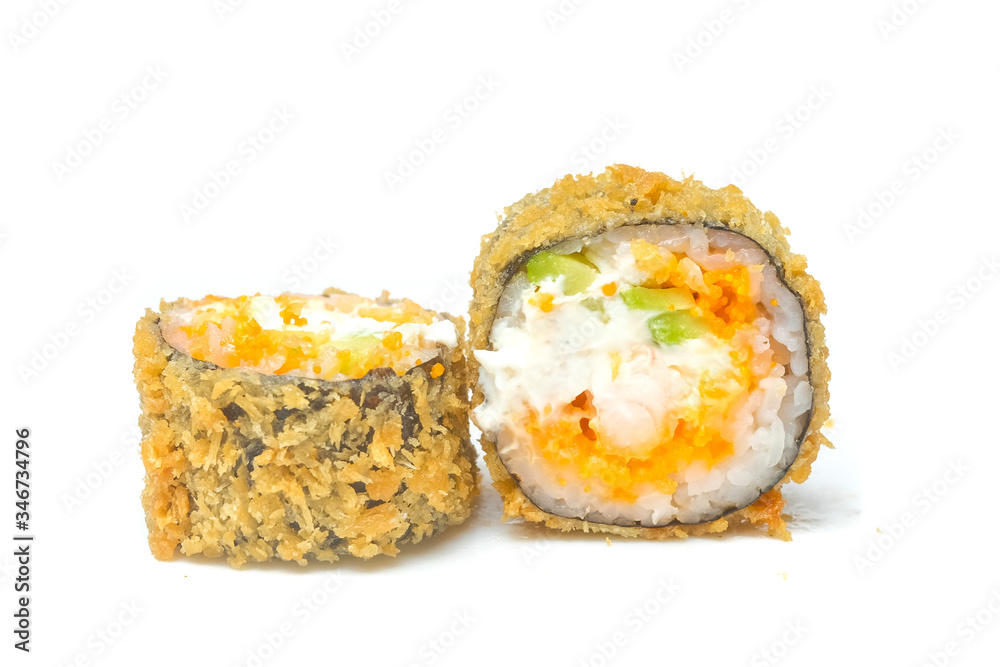 sushi and rolls on a white background food sushi and rolls on a white background food