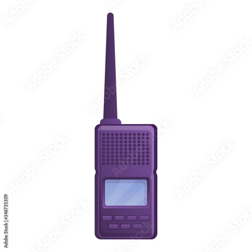 Security walkie talkie icon. Cartoon of security walkie talkie vector icon for web design isolated on white background