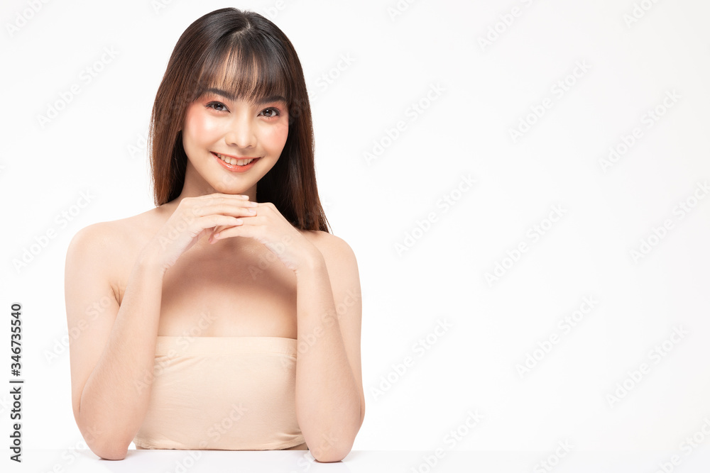 Beauty asian women portrait face with natural skin and skin care healthy hair and skin close up face beauty portrait.Beauty Concept. Beauty asian women portrait face with natural skin and skin care healthy hair and skin close up face beauty portrait.Beauty Concept.