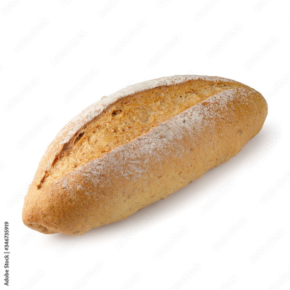 Bread isolated on white background.