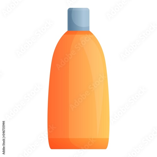 Sauna shampoo bottle icon. Cartoon of sauna shampoo bottle vector icon for web design isolated on white background