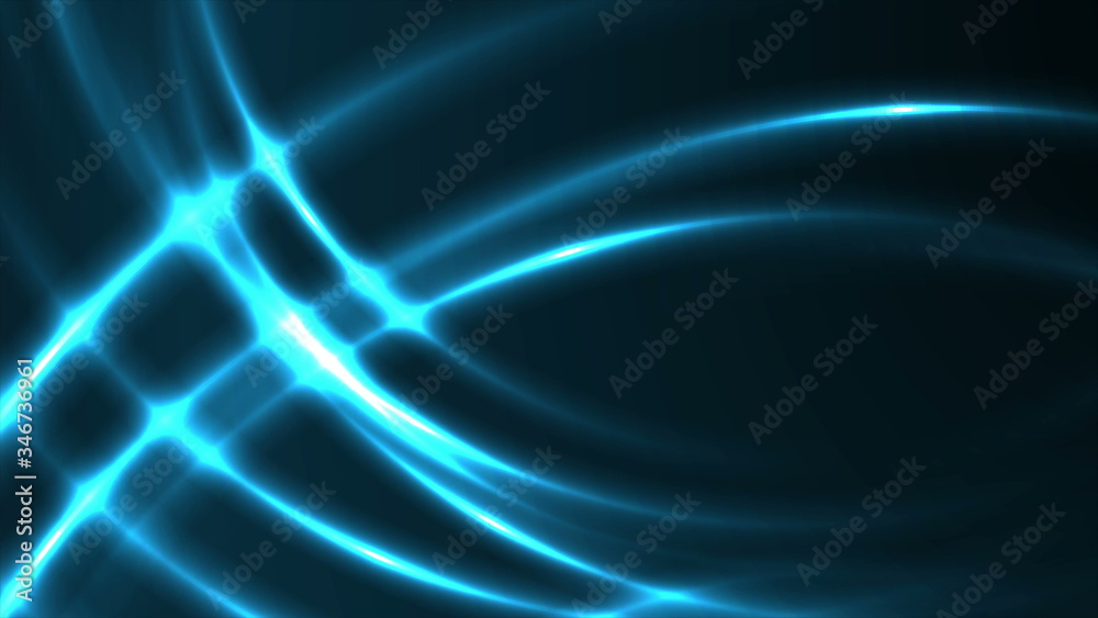 Shiny glowing abstract blue neon background