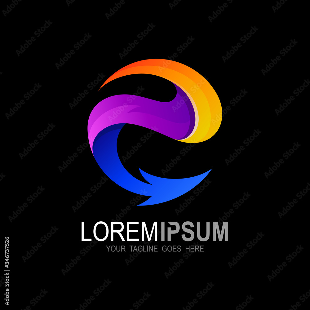 E logo, Letter E logo with 3d design concept E logo, Letter E logo with 3d design concept