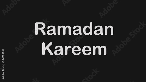 Animation-Ramadan Kareem neon lettering design. 