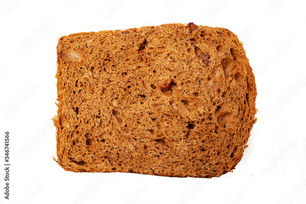 Fragrant freshly made slice of toast bread isolated on a white background Fragrant freshly made slice of toast bread isolated on a white background